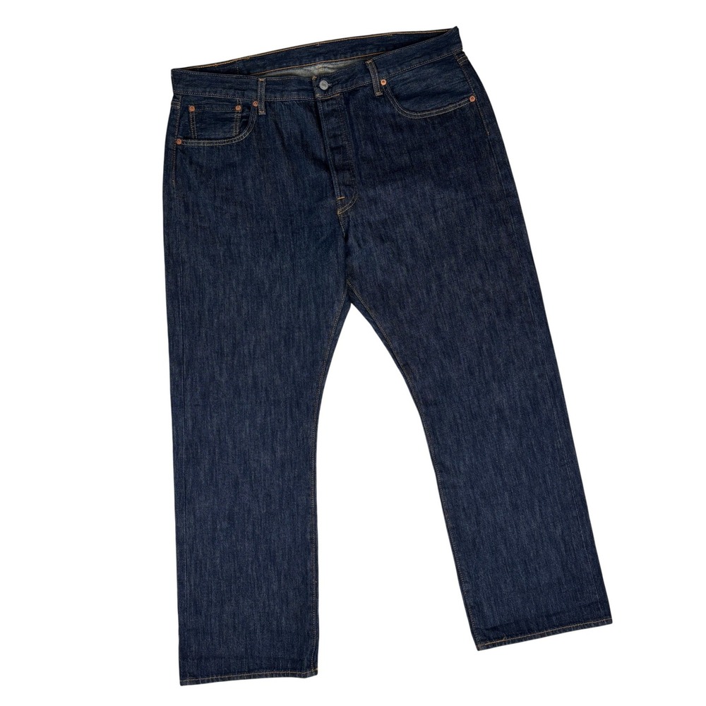 Levi's 501 Jeans Mens W40 L30 Dark Wash Button Fly Straight Leg Denim